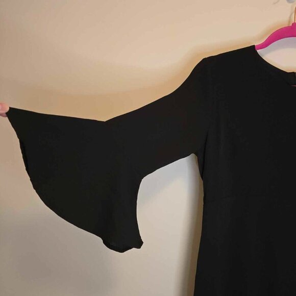 Lulus Center of Attention Black Flounce Sleeve Dress - Picture 7 of 11